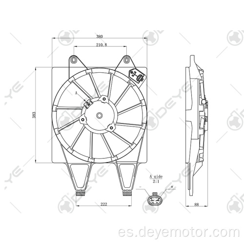 Ventilador de refrigeración de radiador de gran venta 12v para FIAT UNO